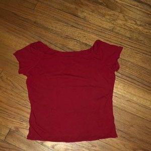 Red crop top